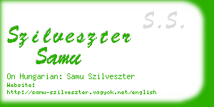 szilveszter samu business card